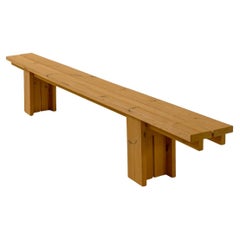 Large 'Osa' Outdoor Bench in Solid Finnish Pine for Vaarnii