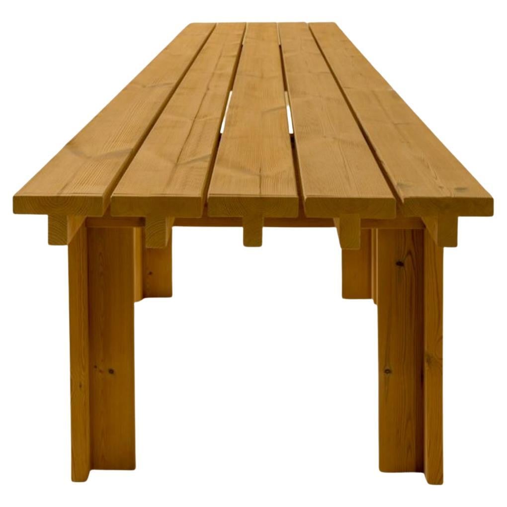 Large 'Osa' Outdoor Dining Table in Solid Finnish Pine for Vaarnii For Sale