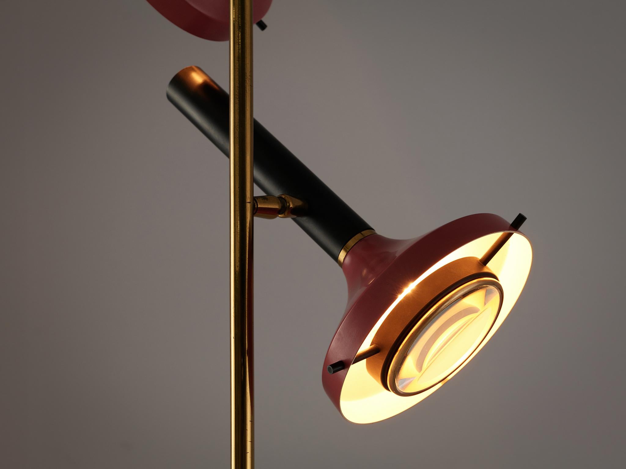Large Oscar Torlasco for Lumi Floor Lamp in Brass 1