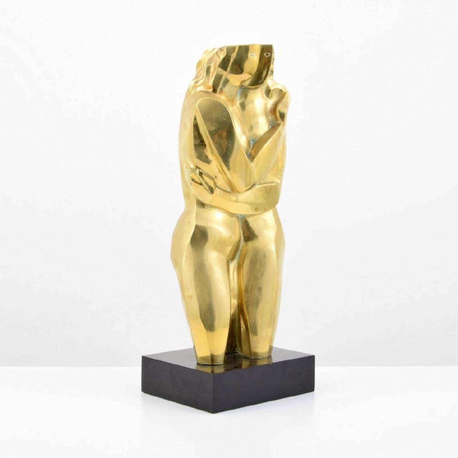 Large figural sculpture by Ossip Zadkine (1890-1967). Work is titled Intimite. Provenance (information obtained through an online search): Molenaar Collection (per previous auction listing) Adams Amsterdam Auctions, Amsterdam, Netherlands, 9.28.15