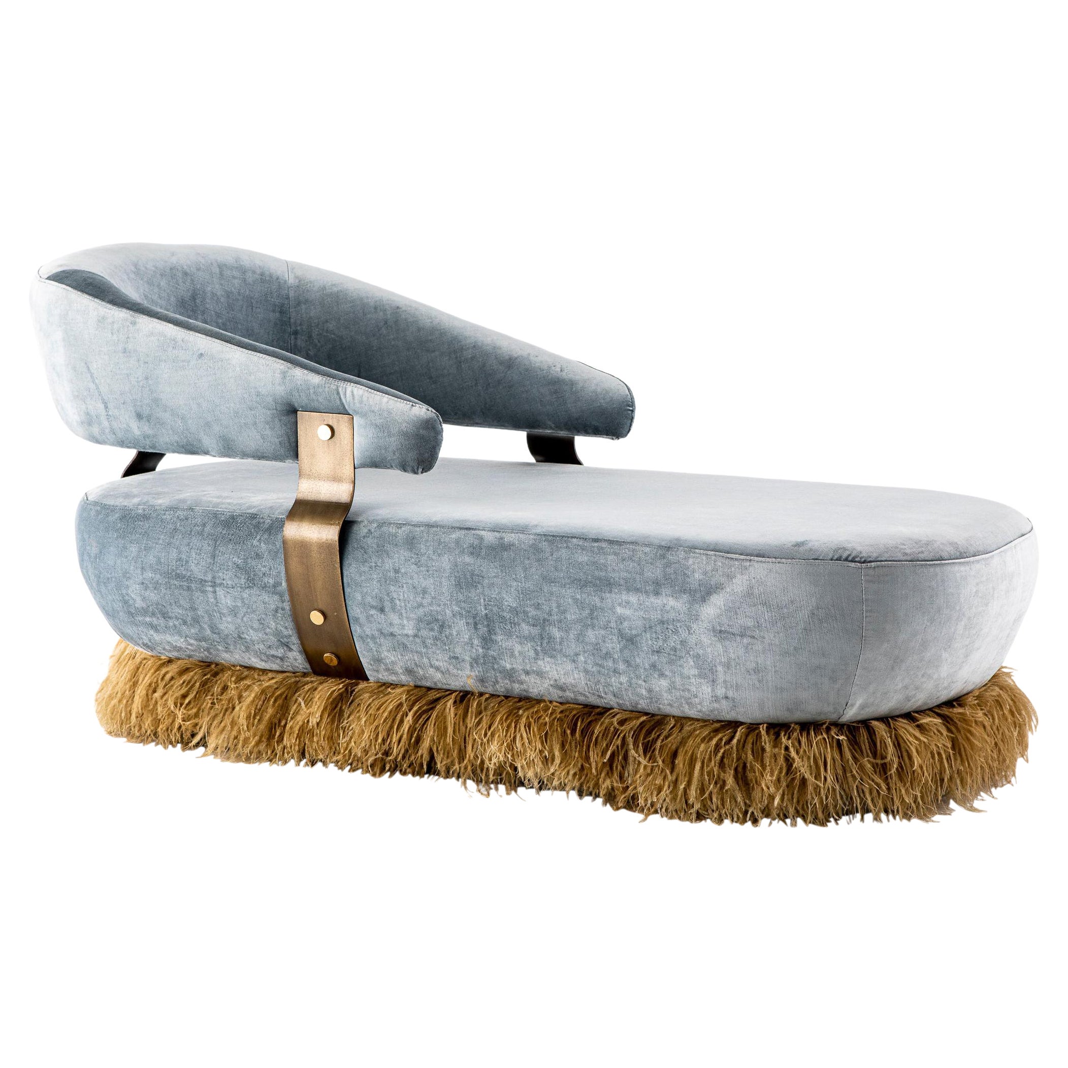 Large Ostrich Fluff Daybed by Egg Designs For Sale