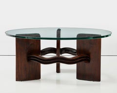 Rare Early Osvaldo Borsani Walnut Cocktail Table, Italy 1940s
