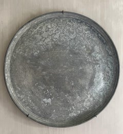 Large Ottoman 18th century dish mounted as a astract painting