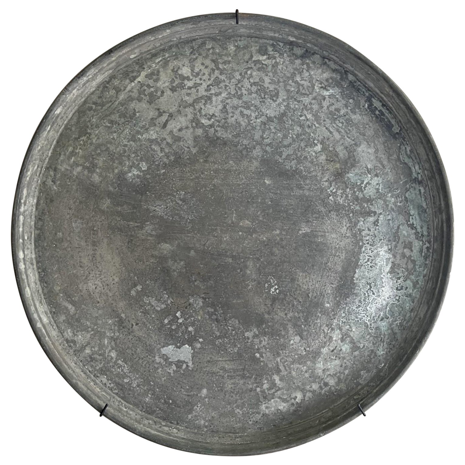 Large Ottoman 18th century dish mounted as a astract painting