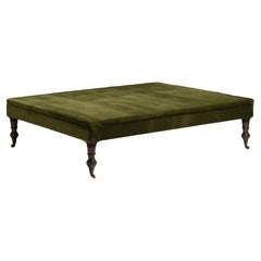 Large Ottoman in Pierre Frey Velvet, England 1900
