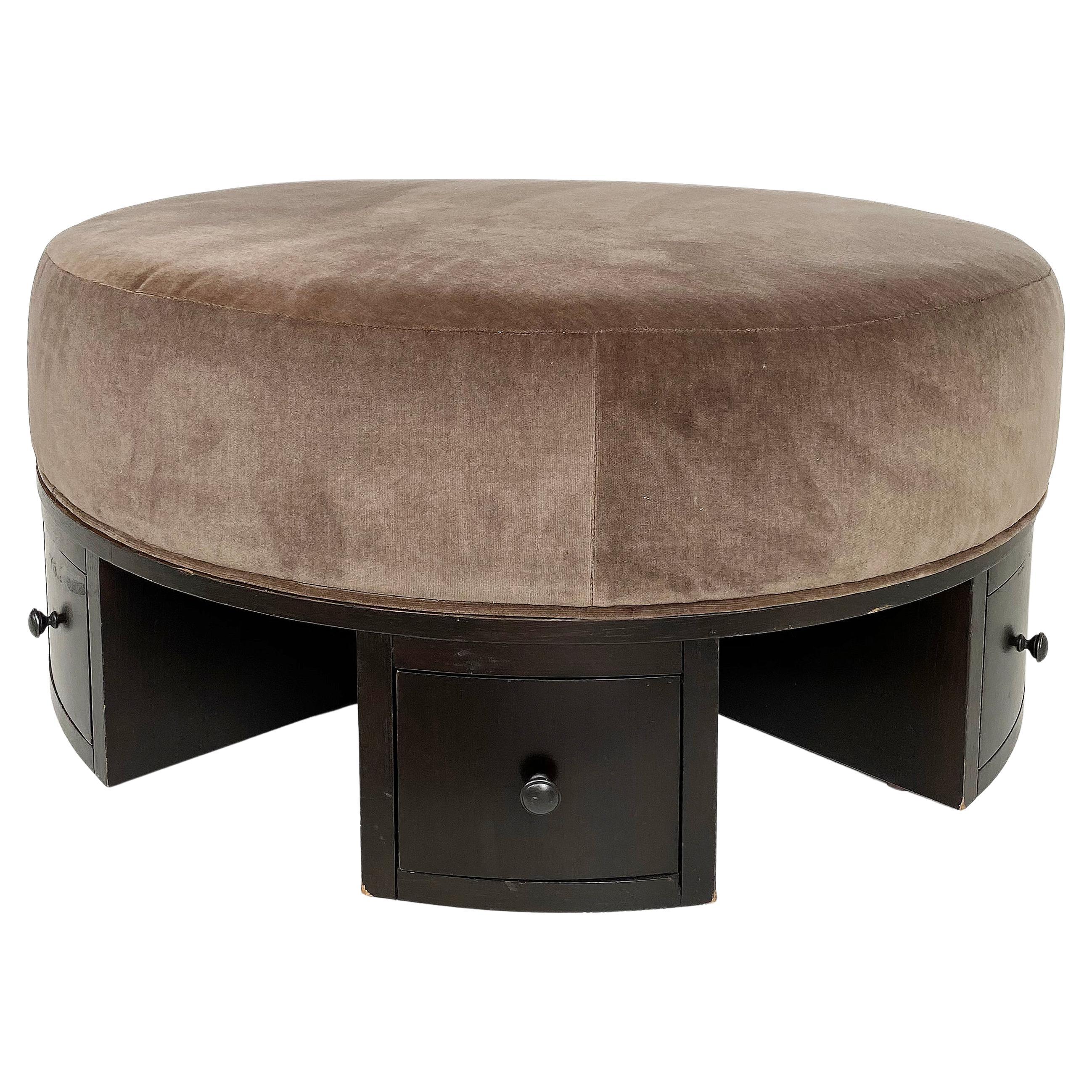 Large Ottoman Pouf with Drawers Base by Hotel Maison For Sale at 1stDibs