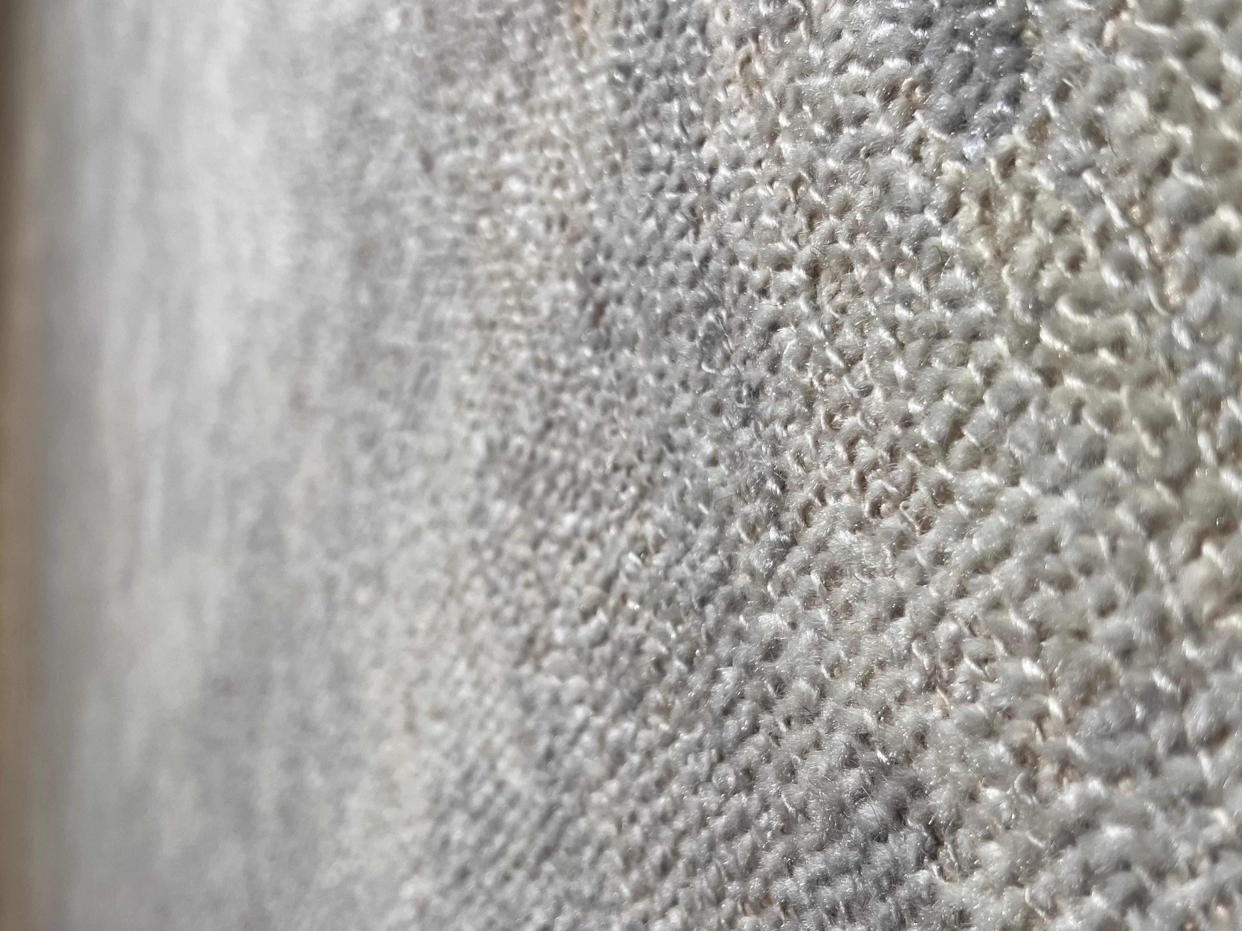 Large Oushak Carpet Silver Colored Wool For Sale 3