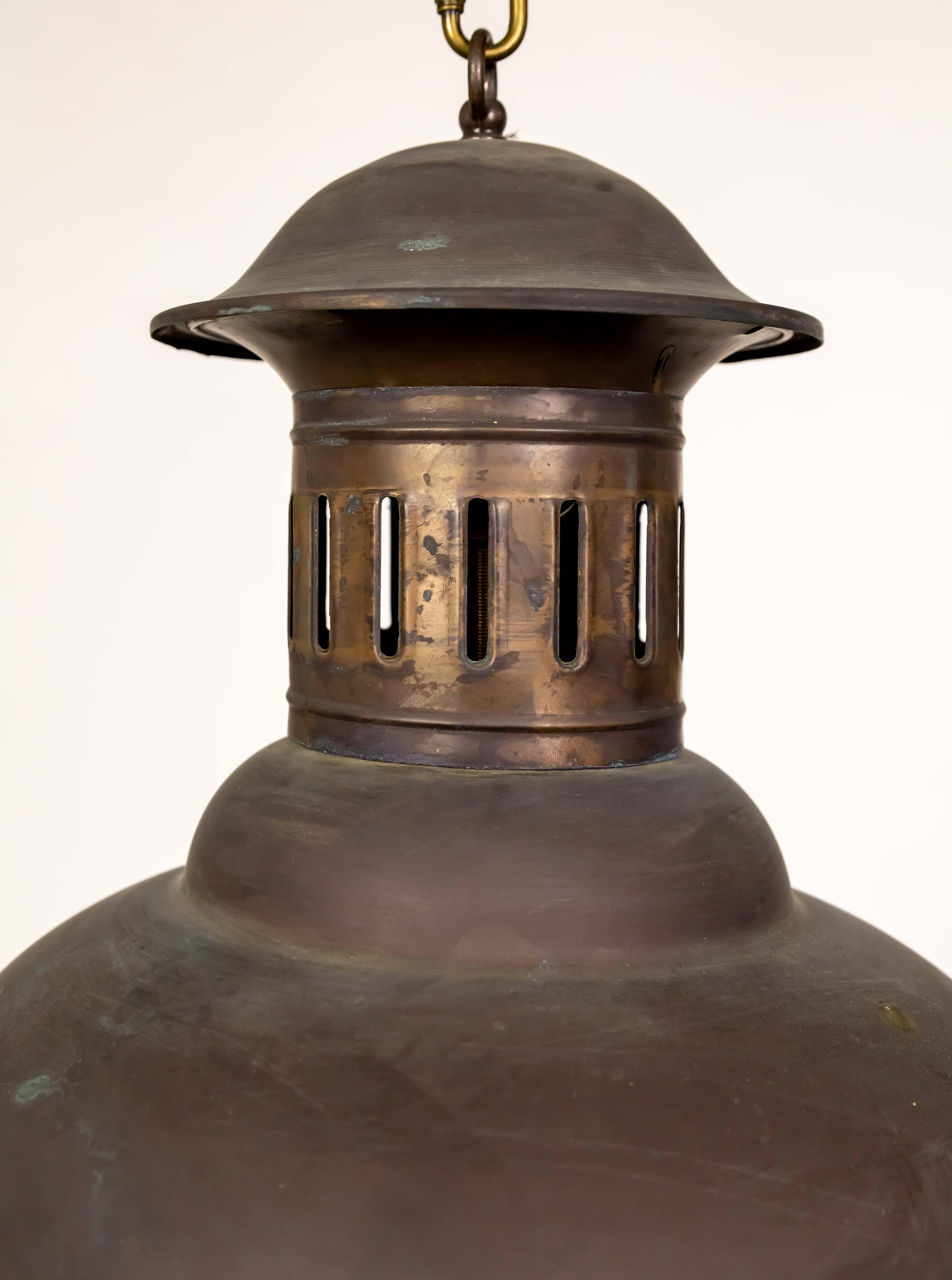 Large Outdoor Cylindrical Copper Lantern 5