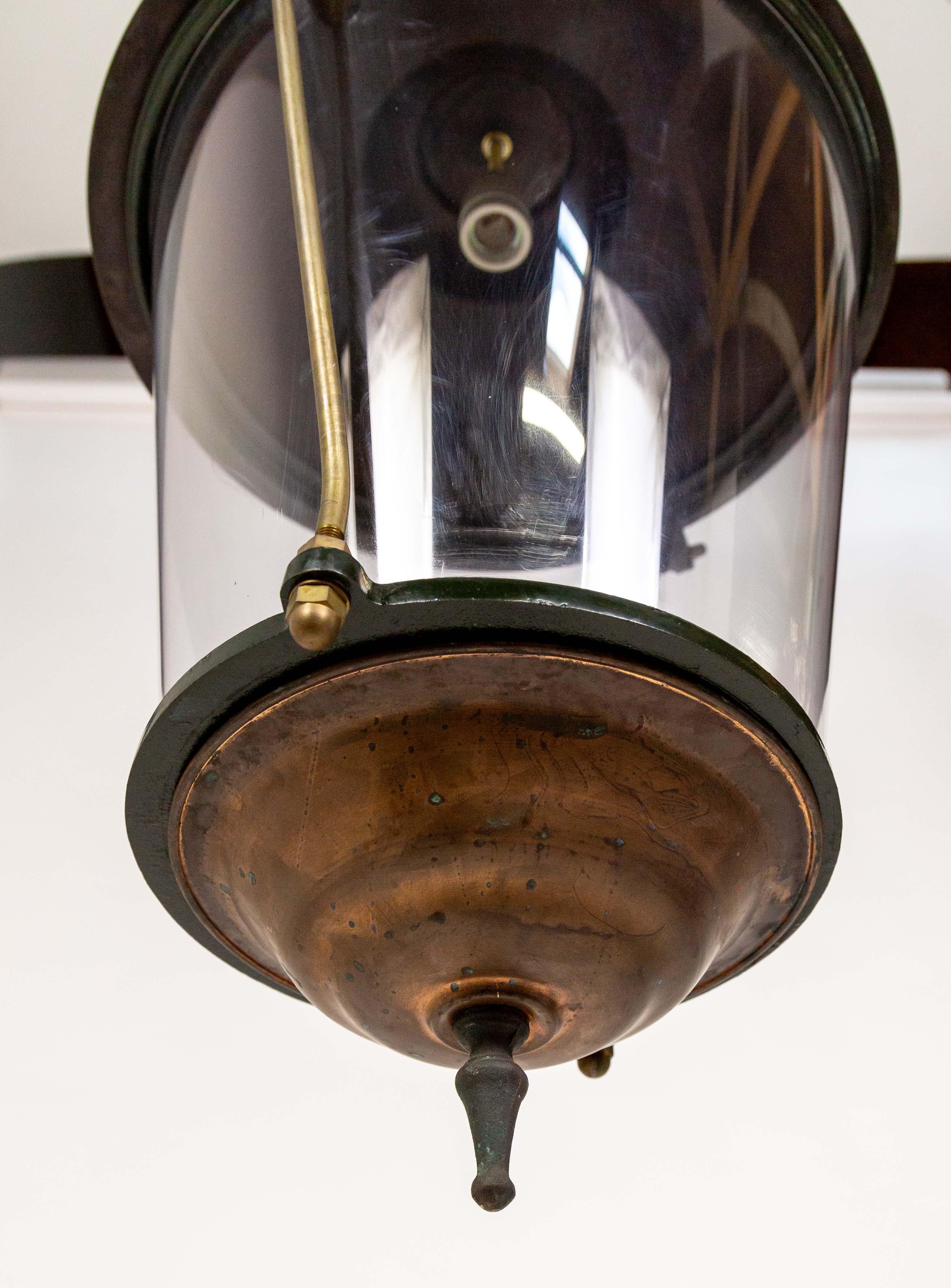 Large Outdoor Cylindrical Copper Lantern 2