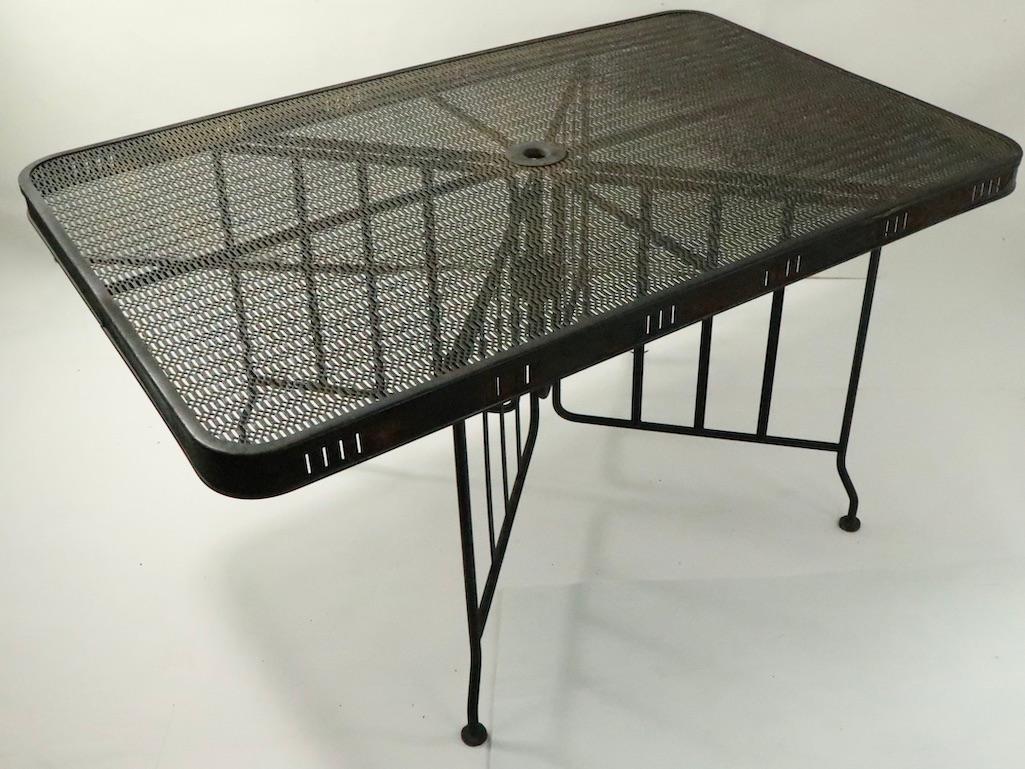 Large Outdoor Garden Patio Metal Mesh Dining Table 6