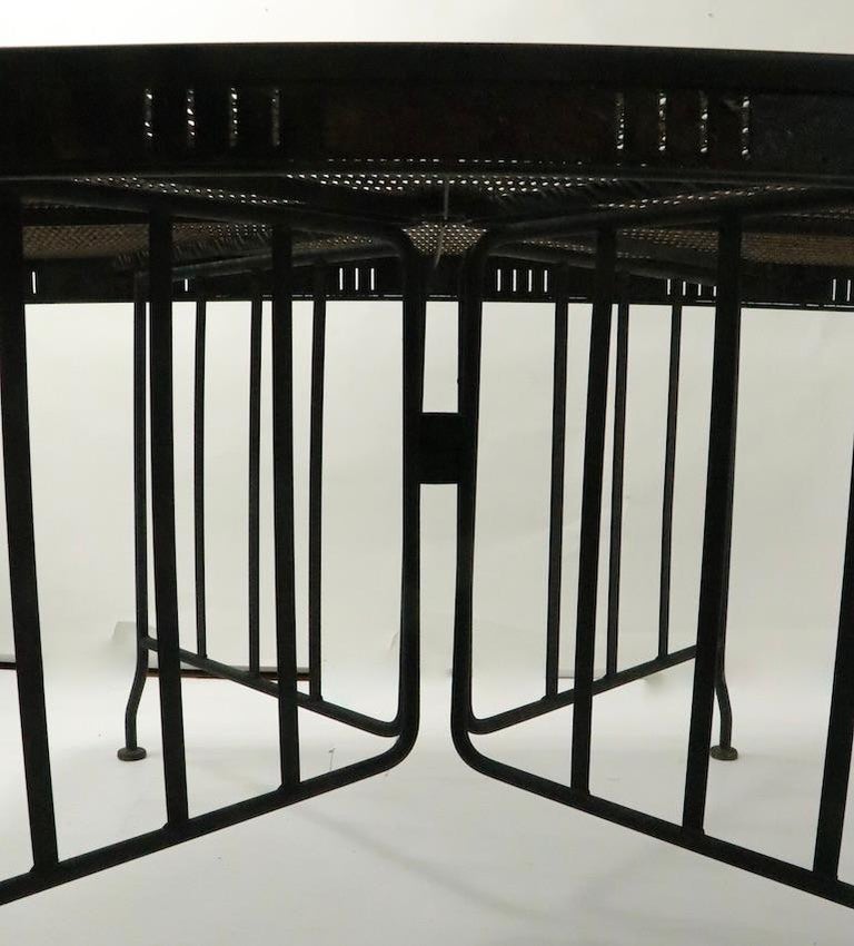 Large Outdoor Garden Patio Metal Mesh Dining Table at 1stDibs