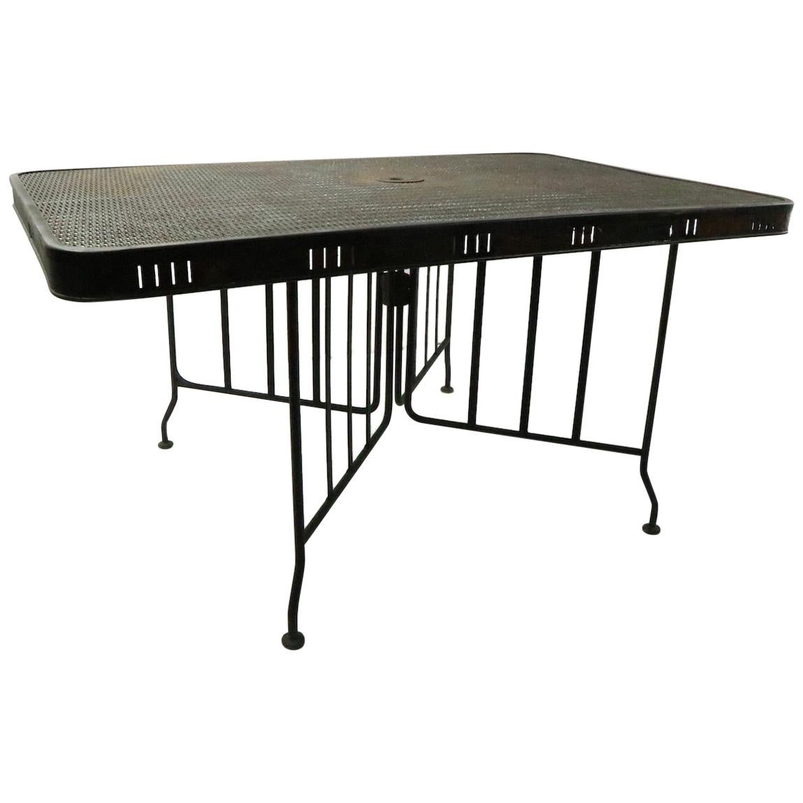 Large Outdoor Garden Patio Metal Mesh Dining Table