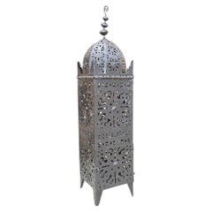 Large Outdoor Metal Moroccan Hurricane Candle Lantern
