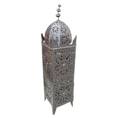 Large Outdoor Metal Moroccan Hurricane Candle Lantern