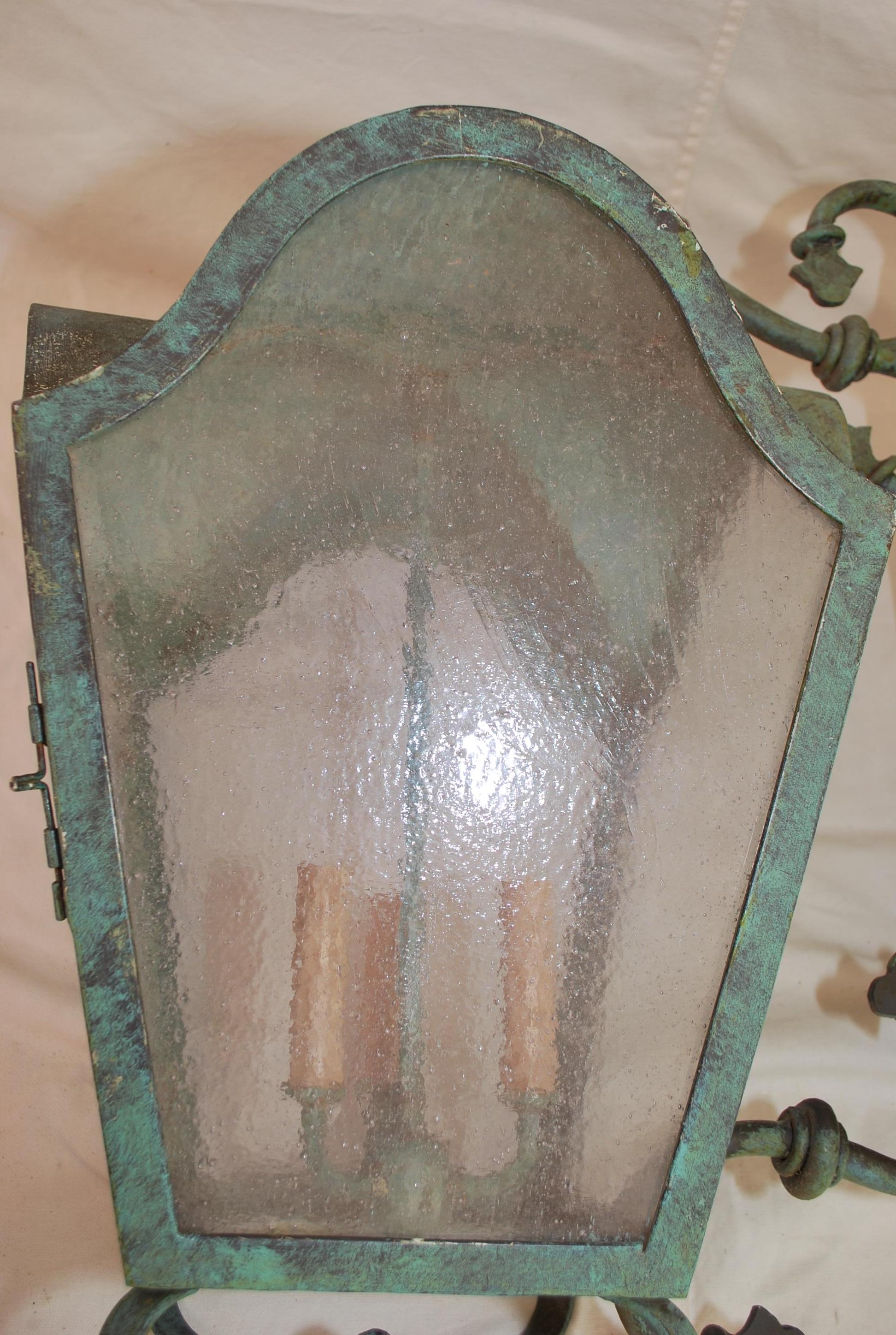 Metal Large outdoor sconces For Sale