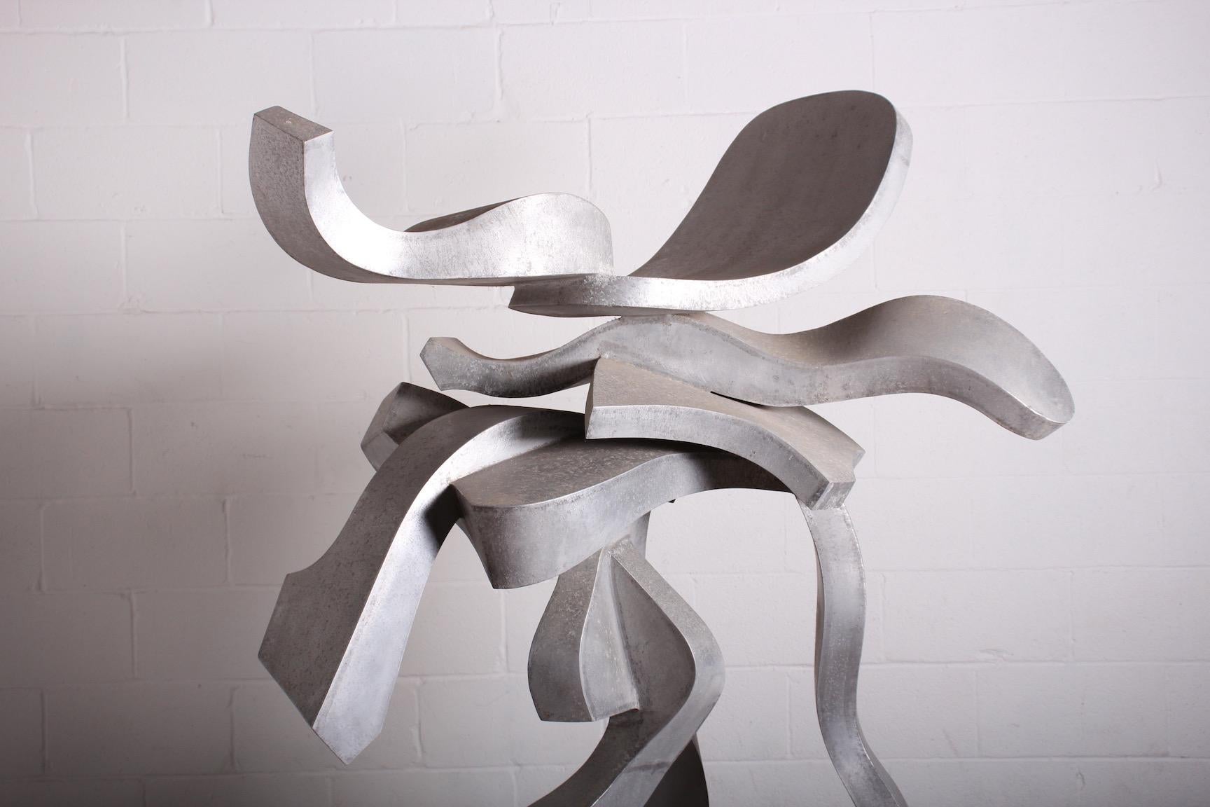 A large aluminum sculpture by Bill Barrett, 1987.