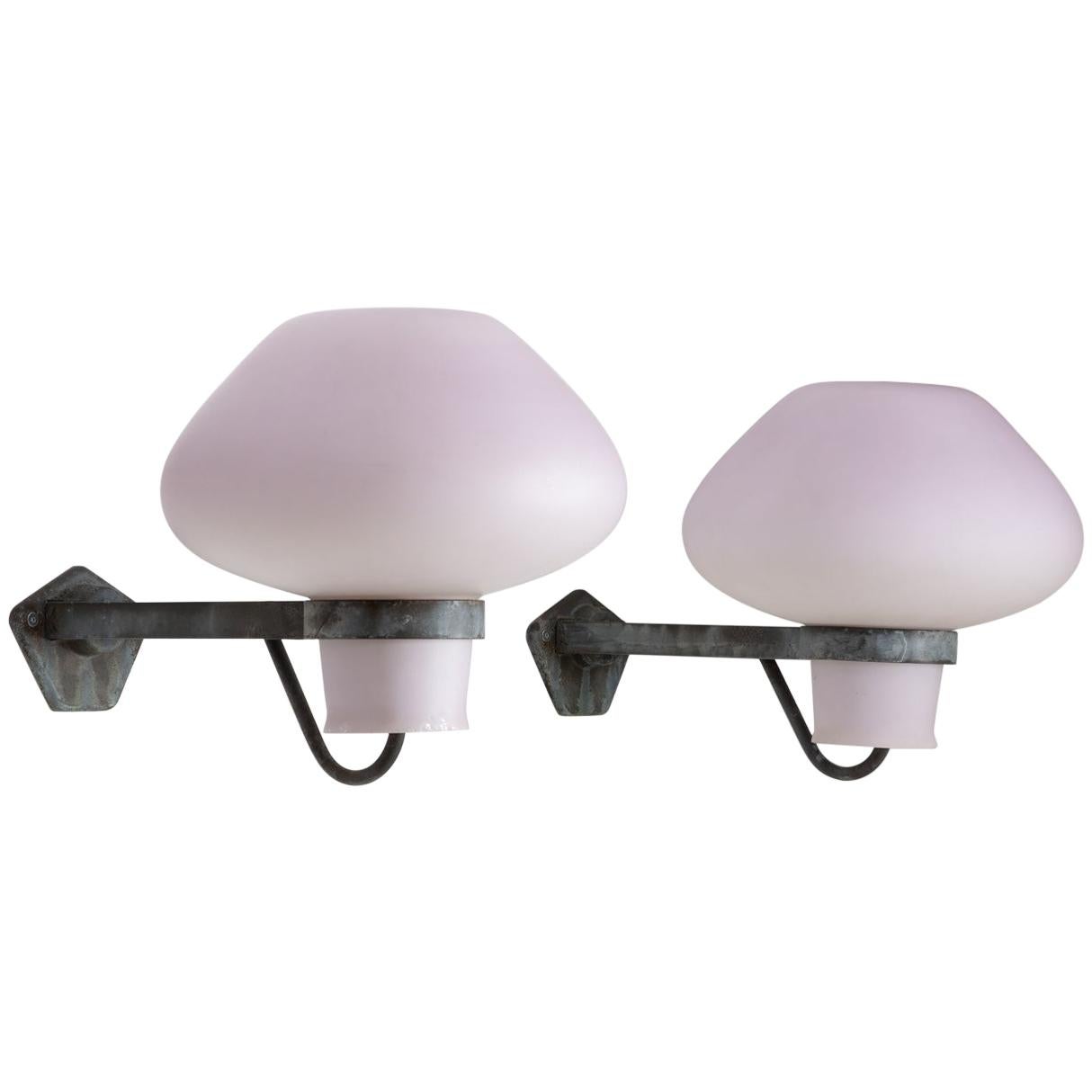 Large Outdoor Wall Lamps by Gunnar Asplund for ASEA
