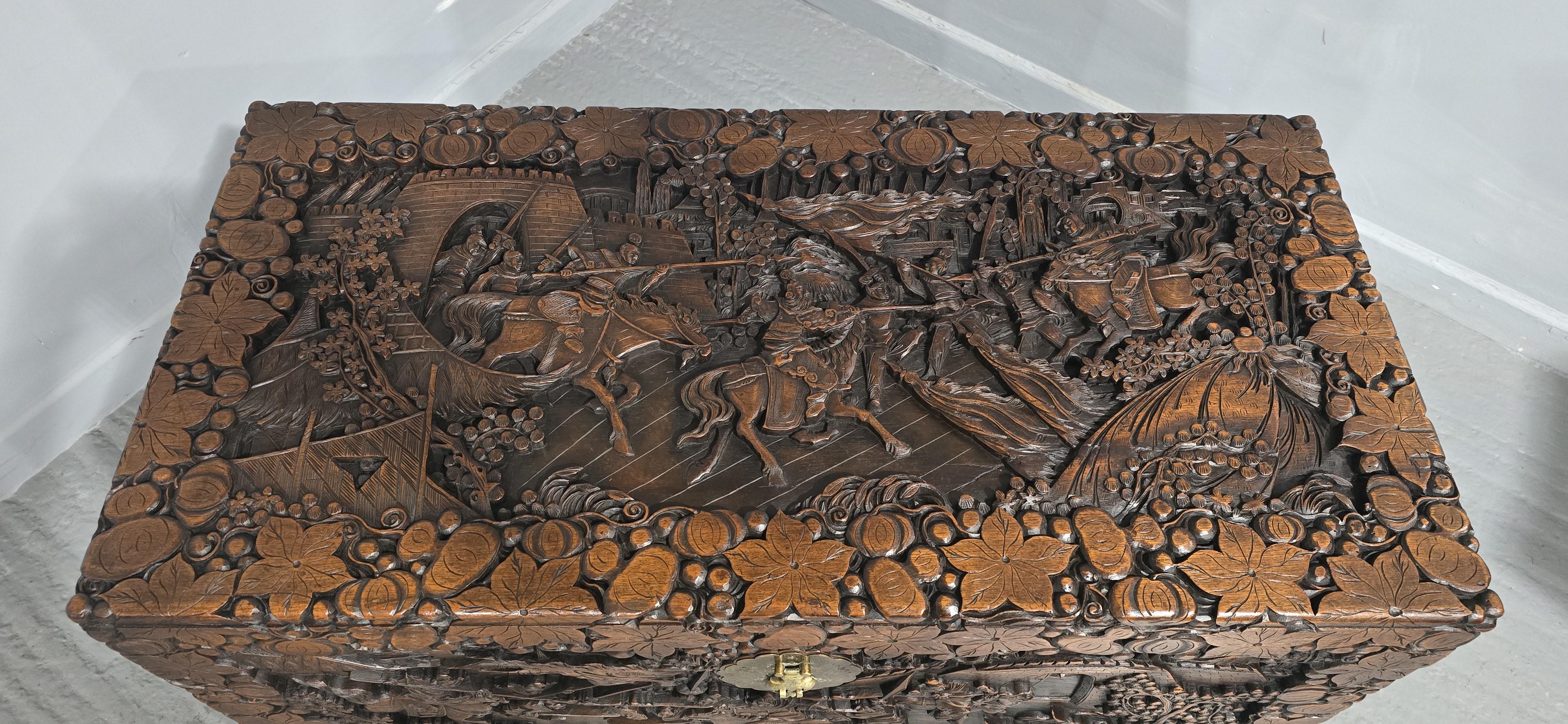 Chinese Export Large Outstanding Camphor Wood Chest For Sale