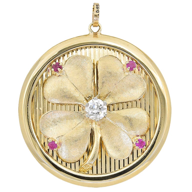 Hervorragender Love & Luck Charm-Anhänger aus Gold