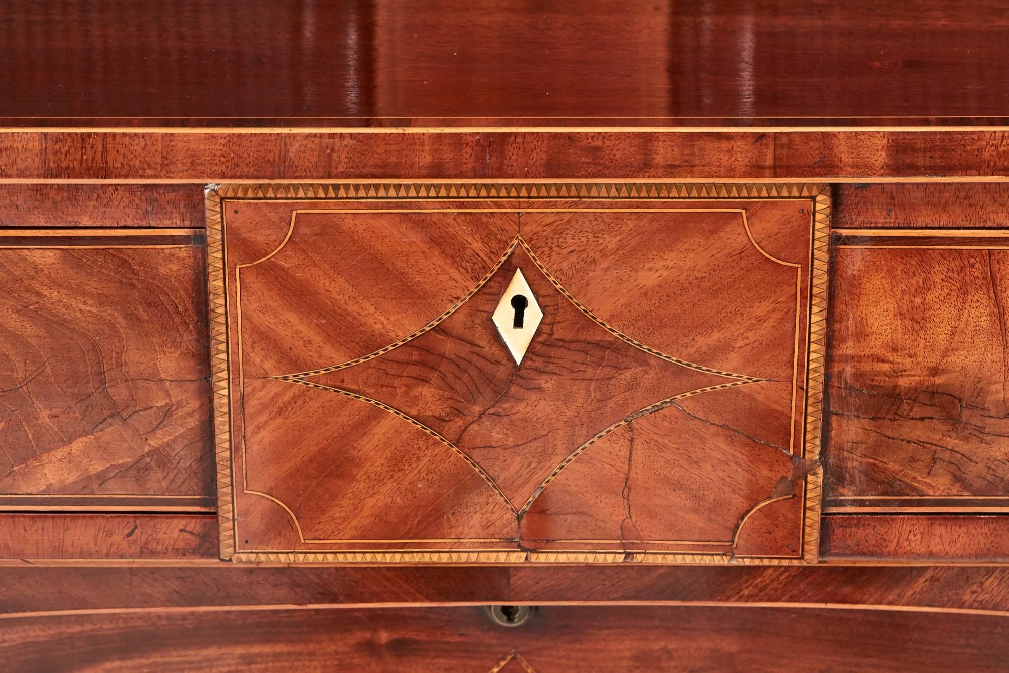 Large Outstanding Quality Georgian Inlaid Mahogany Sideboard 8