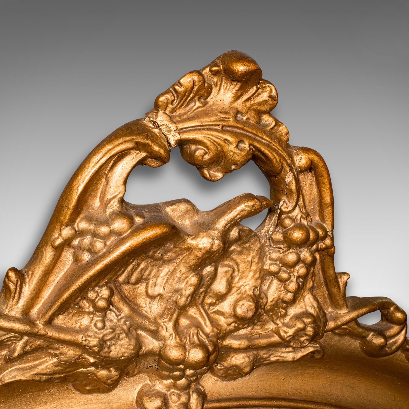 XIXe siècle Grand miroir ovale ancien, gesso doré anglais, salon géorgien, 1800 en vente