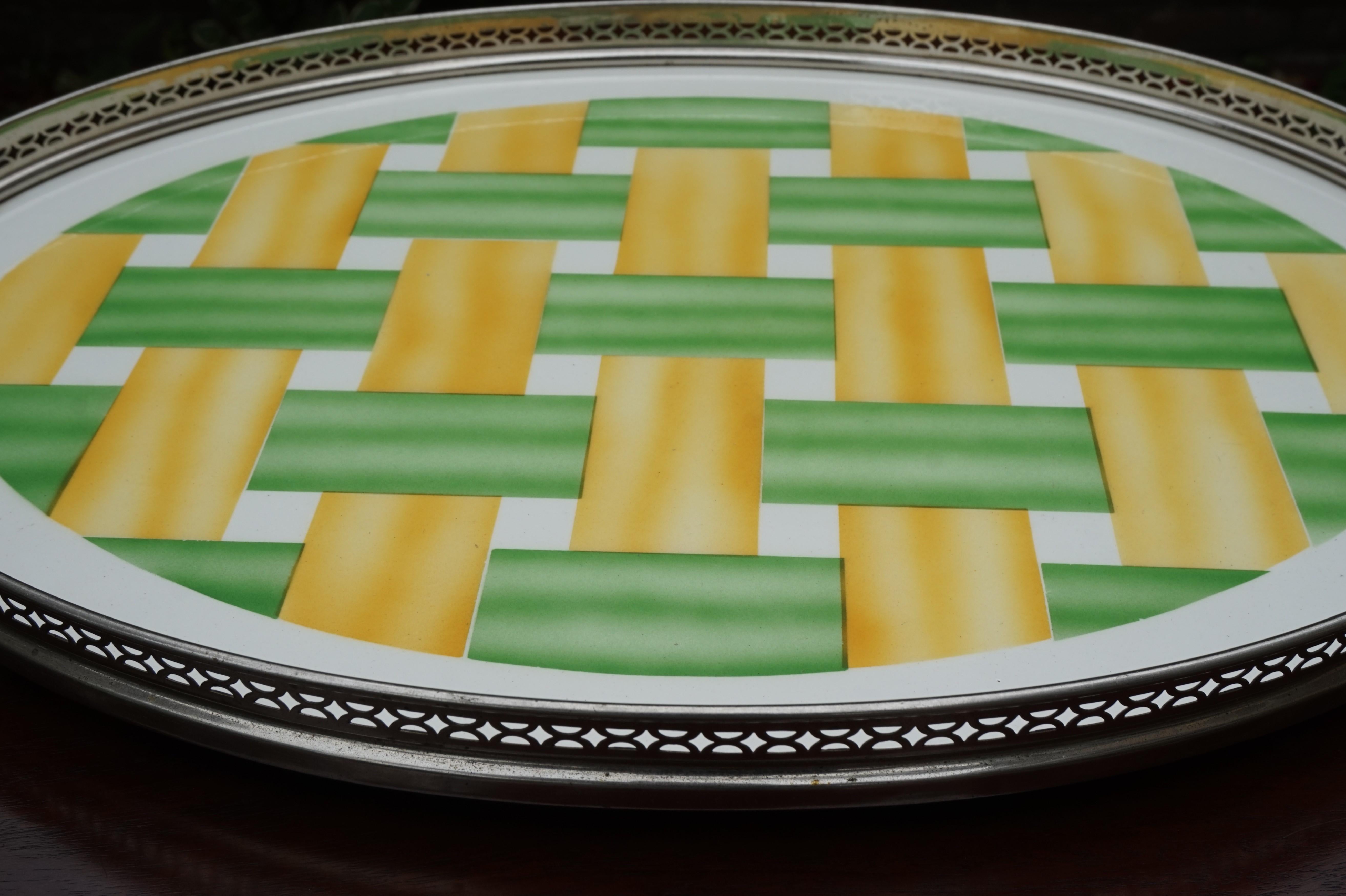 art deco serving tray