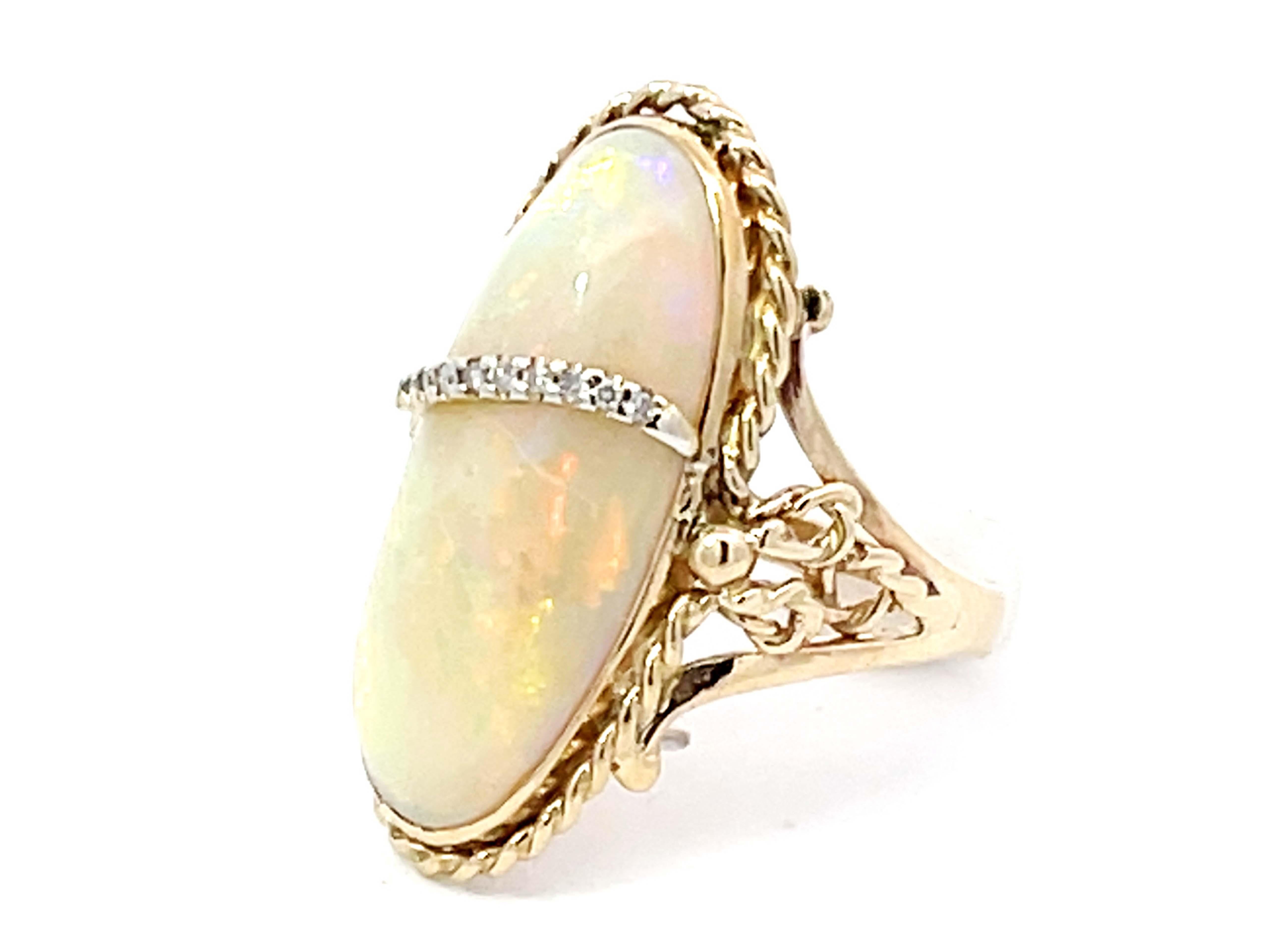 large oval opal ring