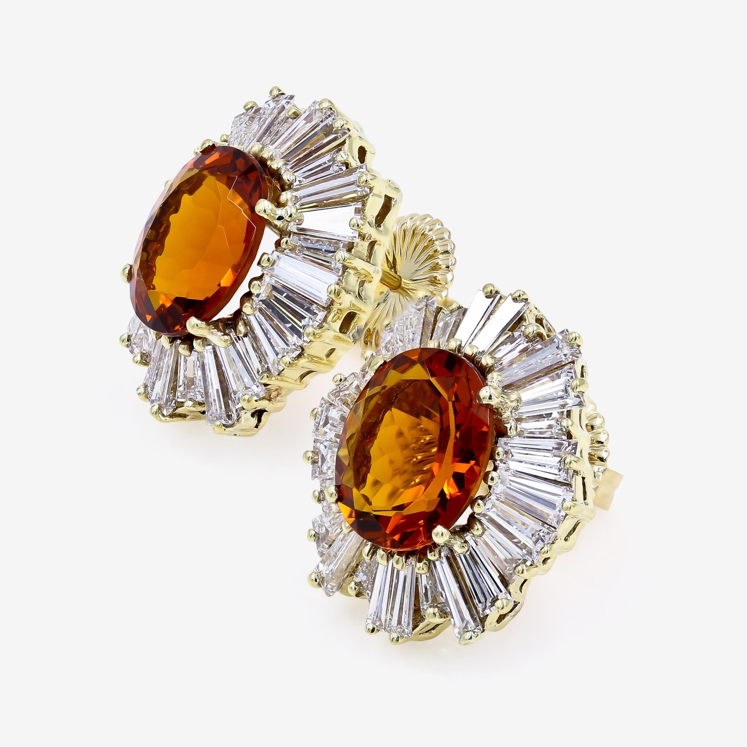 oval citrine earrings