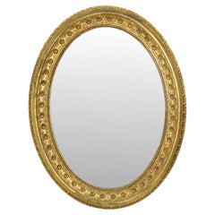 Large Oval Classic Mirror Gold Leaf Baroque Style Flowers 85cm