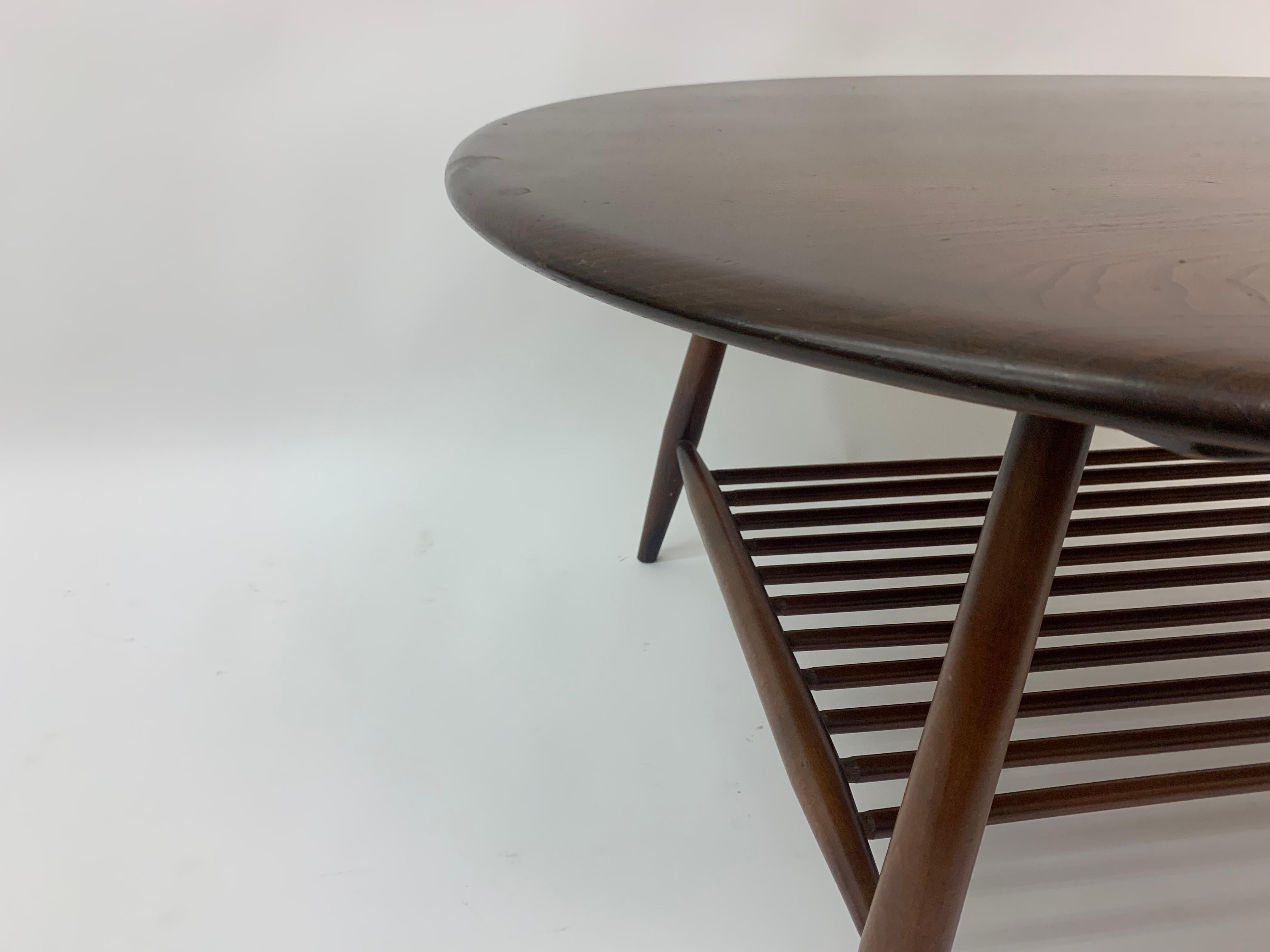 Large Oval Coffee Table by Lucian Randolph Ercolani for Ercol, England, 1950s 6