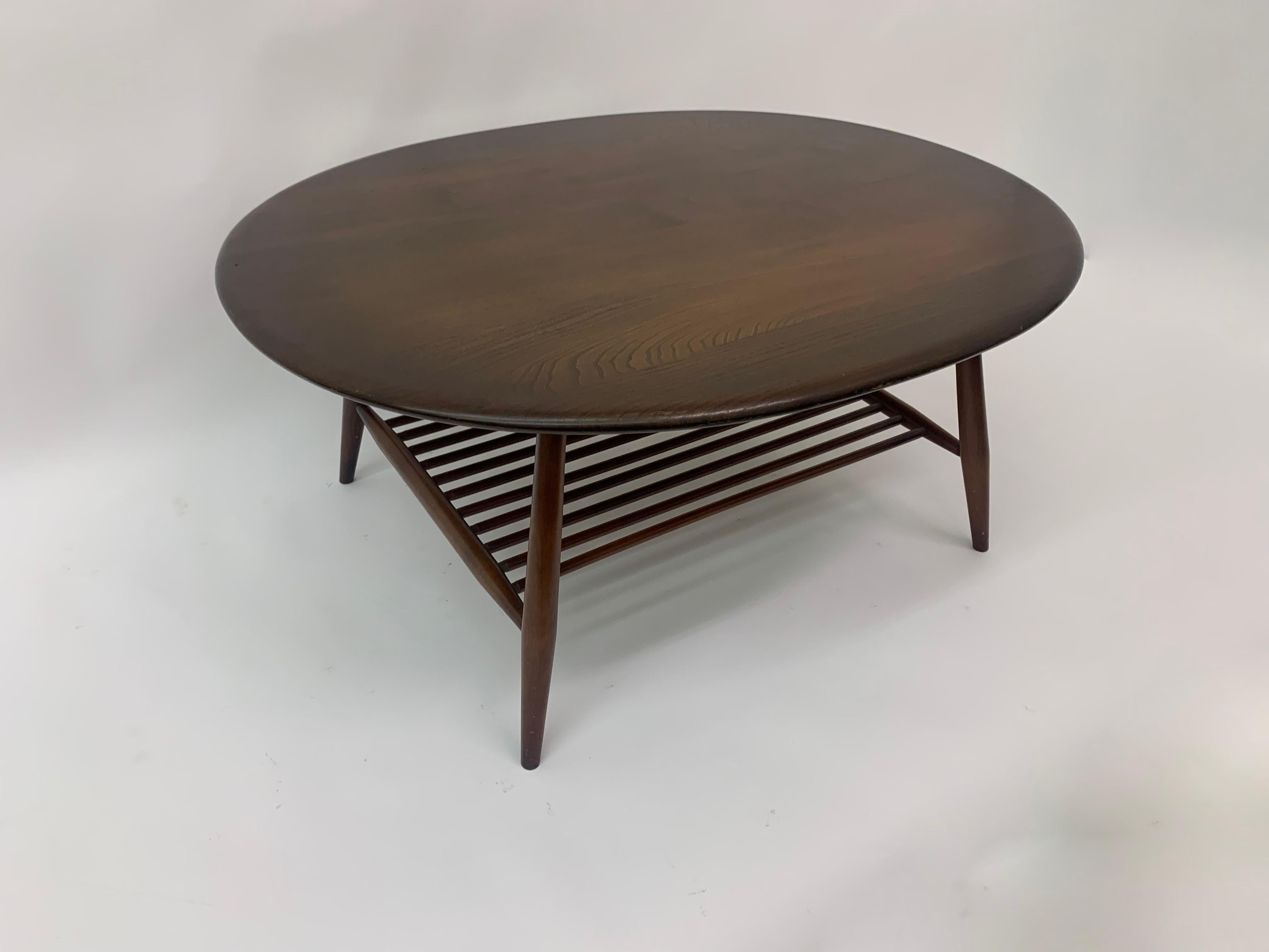 Large Oval Coffee Table by Lucian Randolph Ercolani for Ercol, England, 1950s 10