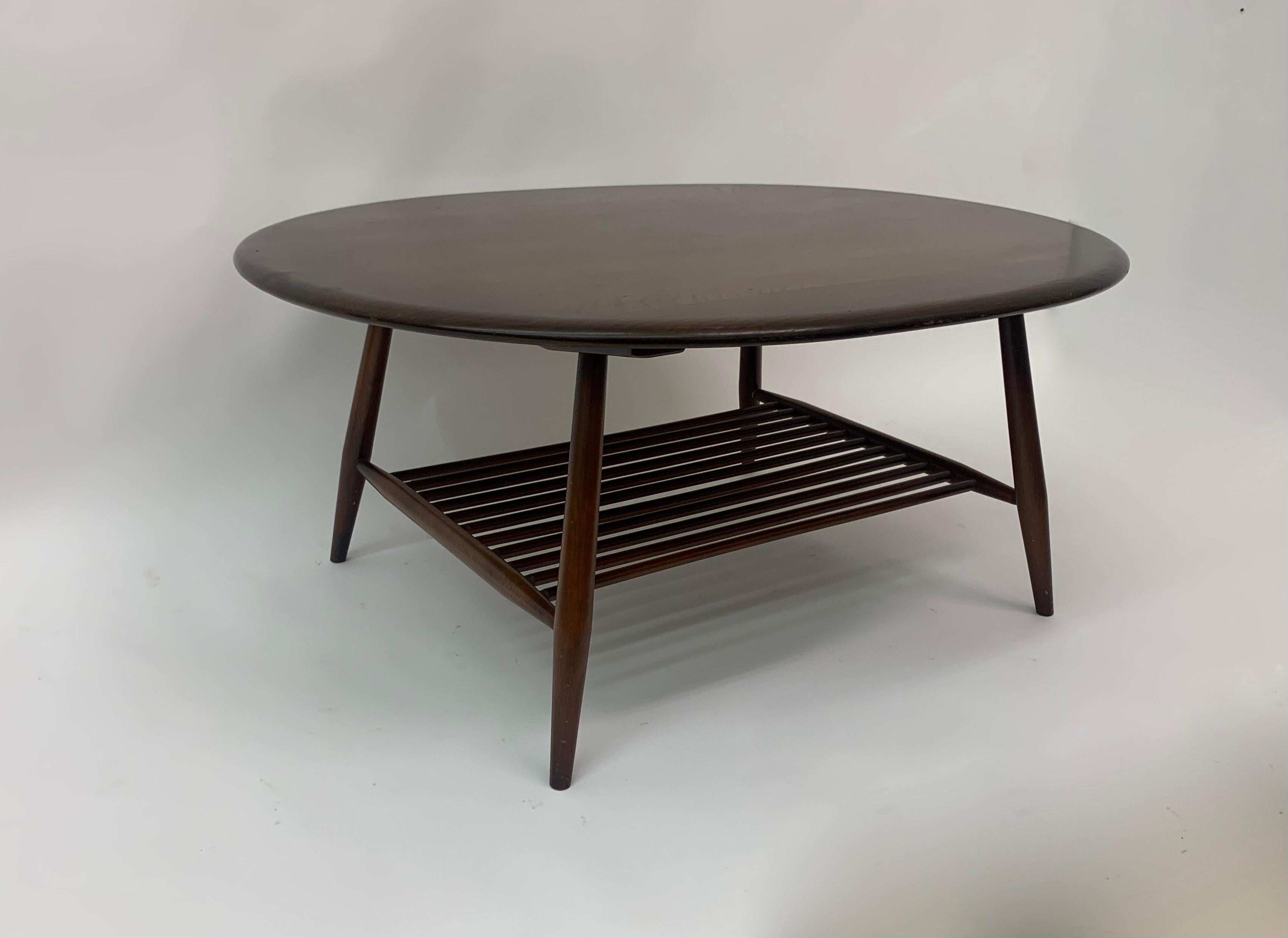 Large Oval Coffee Table by Lucian Randolph Ercolani for Ercol, England, 1950s 11