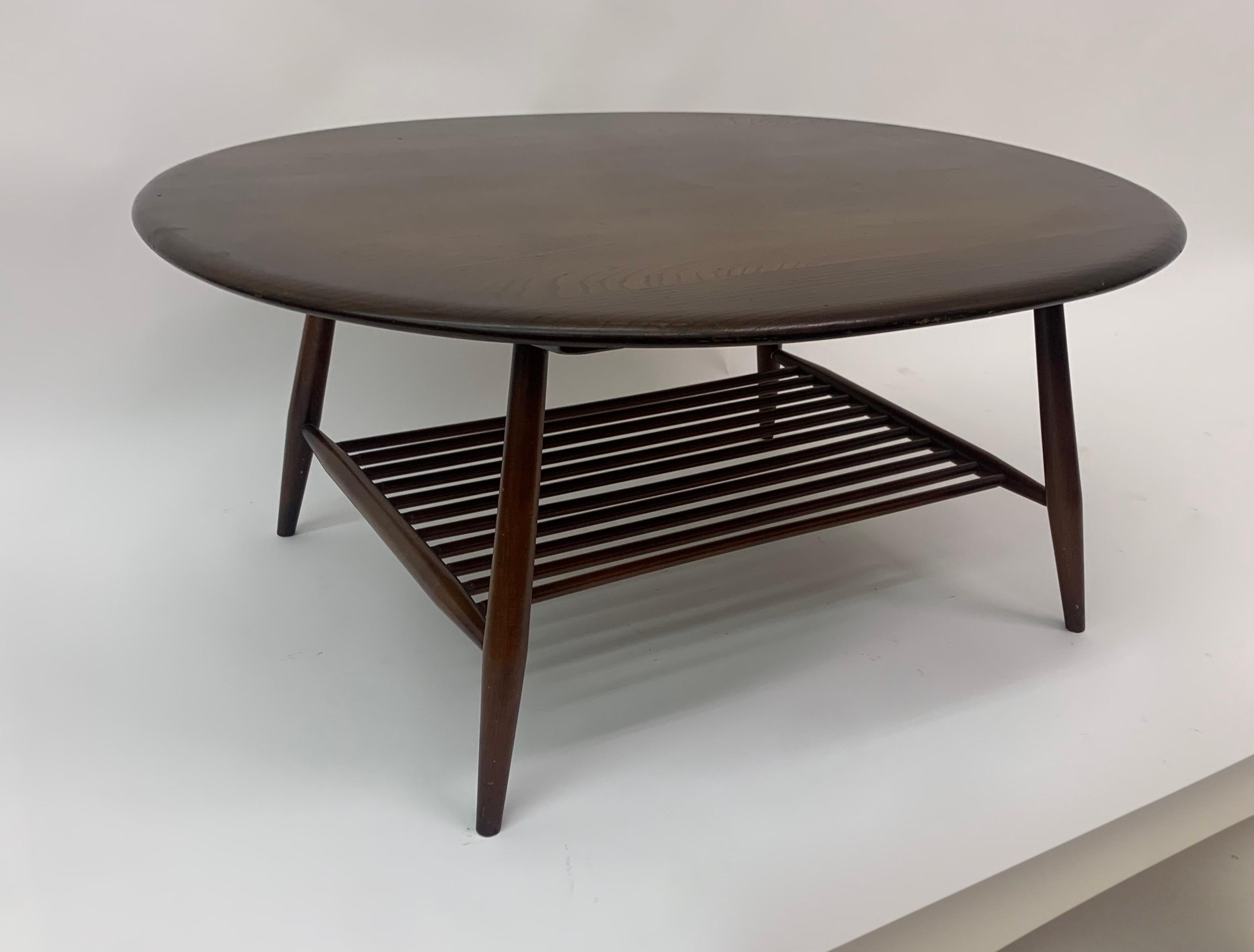 Large Oval Coffee Table by Lucian Randolph Ercolani for Ercol, England, 1950s 12