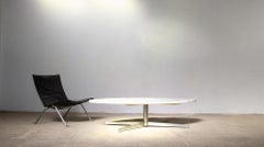 Großer ovaler Couchtisch von Michel Kin aus Marmor für Arflex, 1970.