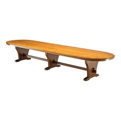 Large Oval Conference Table in Walnut