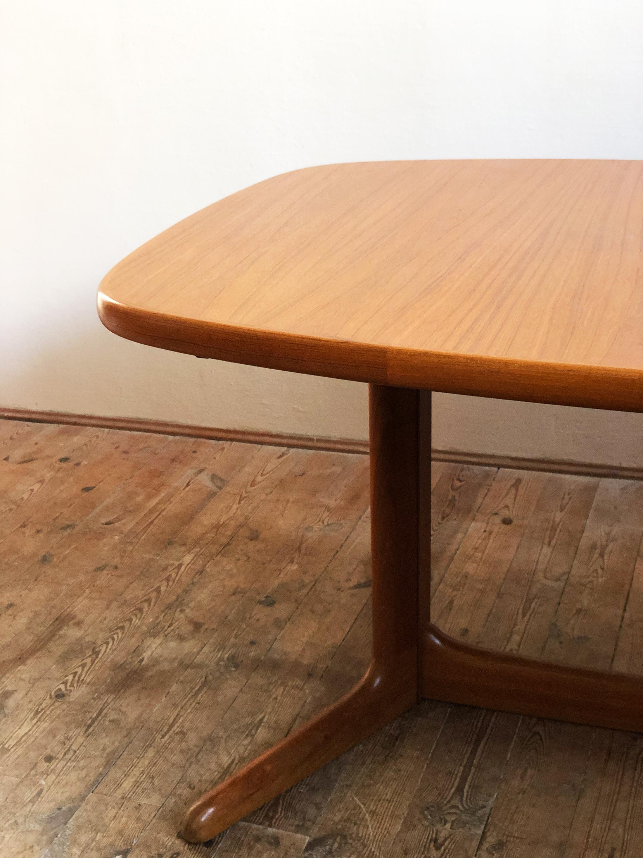 Large Oval Danish Midcentury Extendable Teak Dining Table by Rasmus, 1960s 5