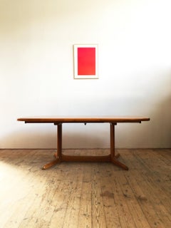 Large Oval Danish Midcentury Extendable Teak Dining Table by Rasmus, 1960s
