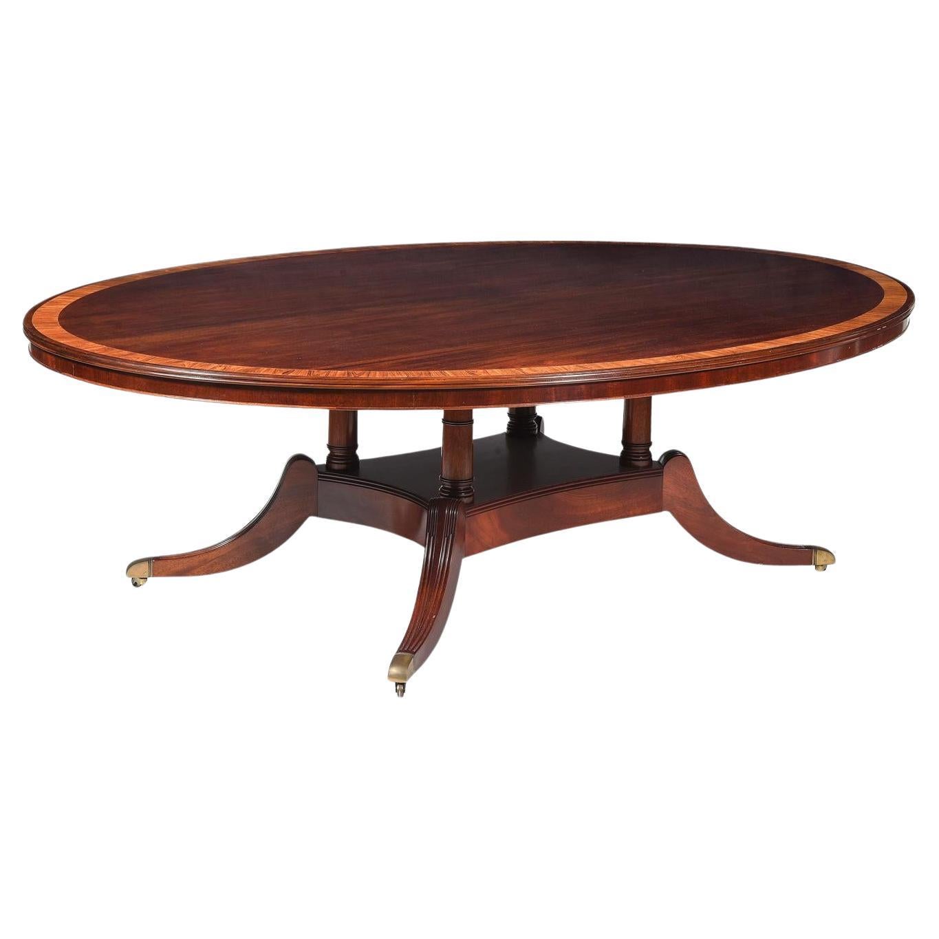 Large Oval Dining Table for 8-10 People