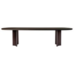 Mesa de Comedor Ovalada Grande - Roble Europeo Macizo - Cápsula Aperta
