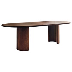 Large oval Dining Table, Solid European Warm Brown Oak, Aperta Capsule by Mokko