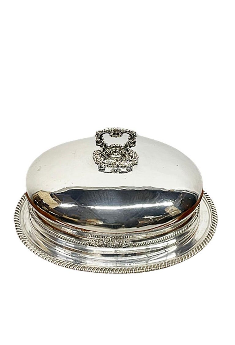 Large Oval Domed Dish or Food Cover, Silver Plated For Sale at 1stDibs
