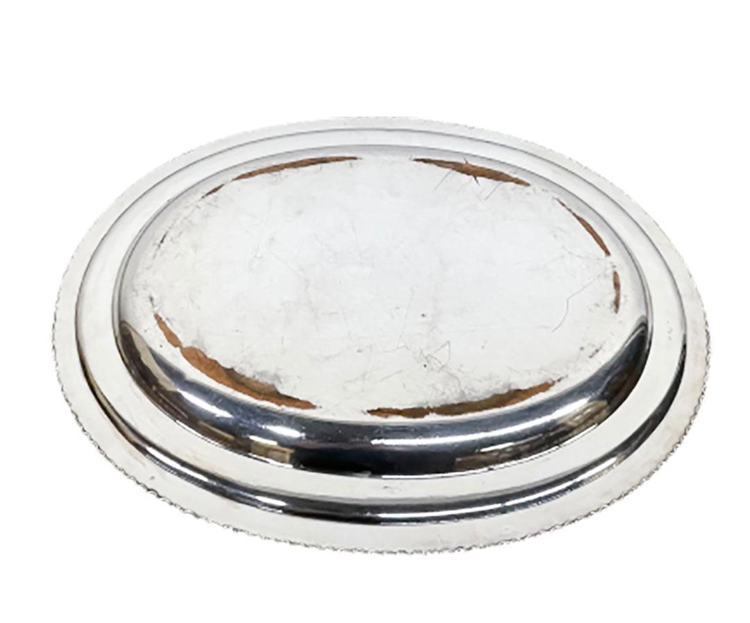 Large Oval Domed Dish or Food Cover, Silver Plated For Sale 1