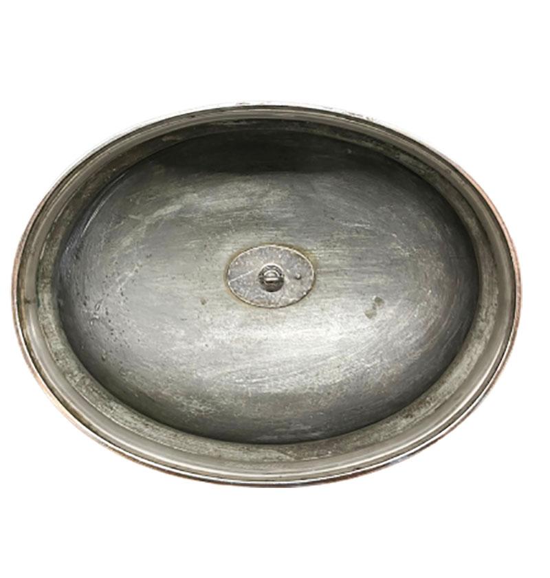 Large Oval Domed Dish or Food Cover, Silver Plated For Sale 2