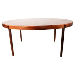Large oval, extendable Danish rosewood dining table, Harry Østergaard/Randers.