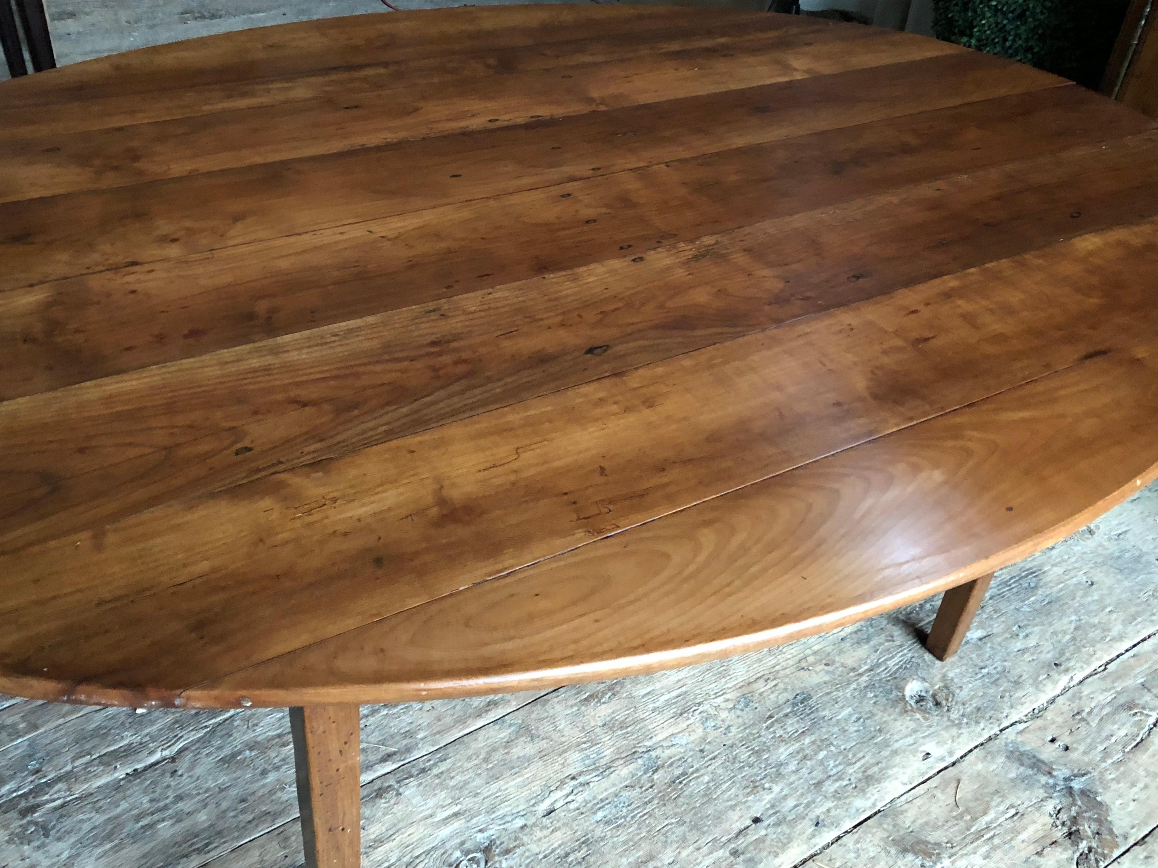 Large Oval Farm Table, Cherrywood, French, 19th Century 3