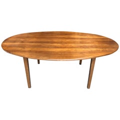 Large Oval Farm Table, Cherrywood, French, 19th Century