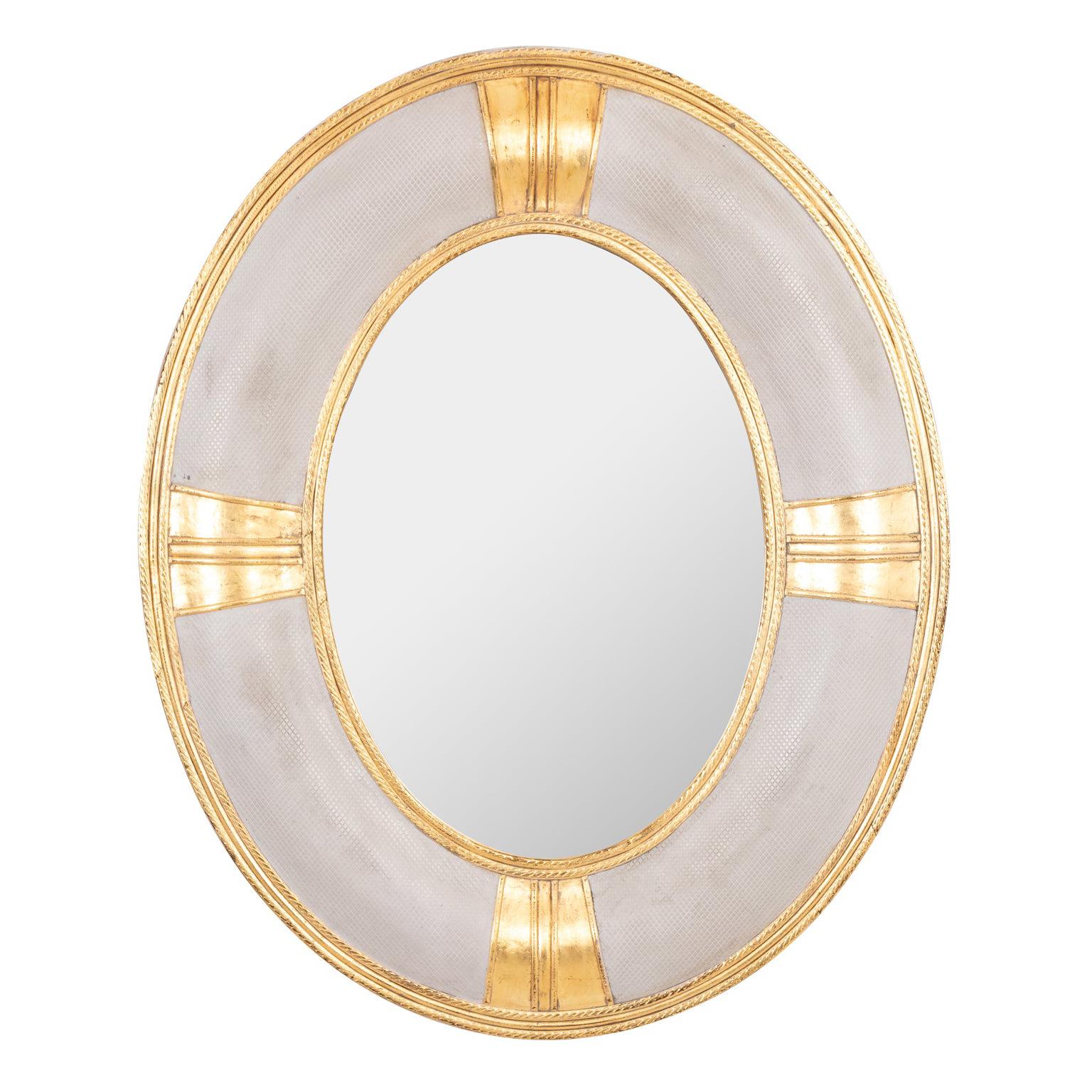 Large Oval Mirror For Sale at 1stDibs