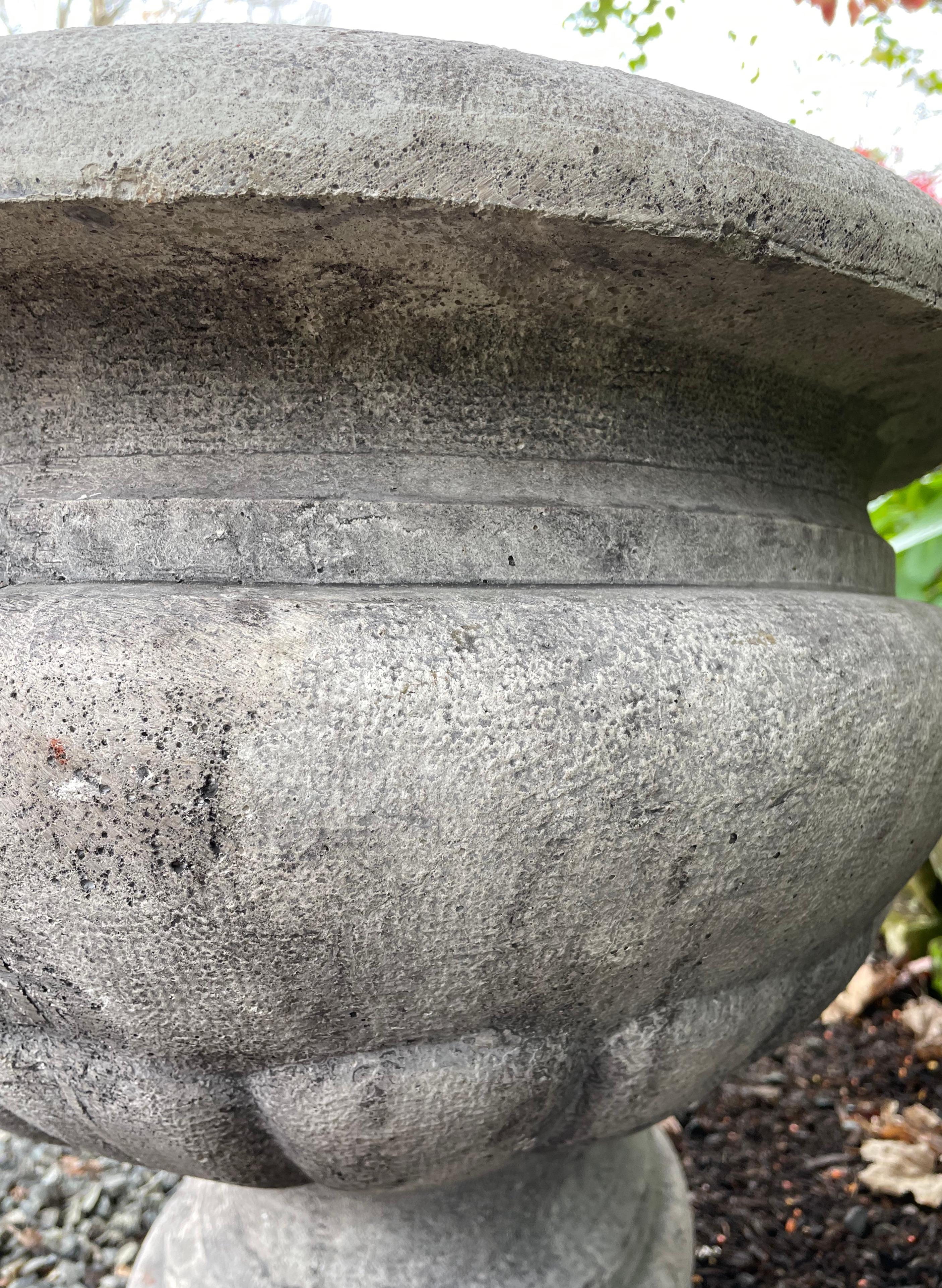 Stone Large Oval French 18th C Pierre de Bourgogne Jardiniere For Sale