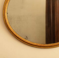 Large Oval Giltwood Mirror