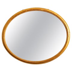 Large Oval Giltwood Mirror